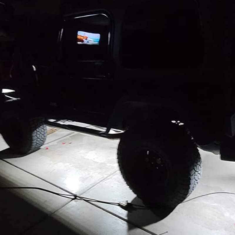 Winunite 8 Pods Quick Connect White Rock Lights, 4M Extension Wires Each Light, 15 SMD Chips, High Adhesive Stickers, 6000K Pure White, IP67 Waterproof, Compatible with Trucks Trailer SUV ATV UTV - Image 3